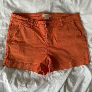 Barbour Harewood Marigold Orange Shorts Women’s US 10 Ultra Short (~3″ Inseam)
